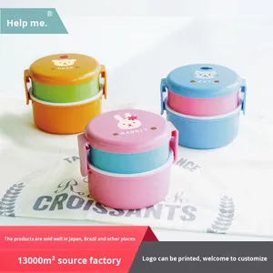 Ensemble de boîtes à lunch pour enfants, respectueux de l'environnement, avec poignée, boîte à lunch pour la cuisson, boîte à lunch portable et vaisselle gratuite - Product Image 5