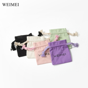 Sac d'emballage artisanal et cosmétique en lin écologique avec logo personnalisé WEIMEI pour cosmétiques, bijoux, organisateur de cadeaux - Product Image 3