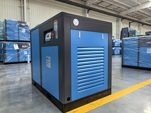 Compresseur d'air à vis à vitesse fixe haute efficacité 45KW 60HP, injecté d'huile, stationnaire, pour usage industriel - Product Image 1