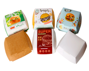 מותאם אישית בגודל ארוך-צבע גורמה המבורגר משלוח קופסת נייר מארזים - Product Image 1