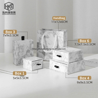 Boîte à bijoux en carton en gros, en stock, avec tiroir, emballage de luxe pour bijoux et sac en papier, ensemble de boîtes à bijoux en papier avec logo