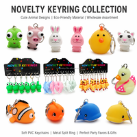 Porte-clés Canard en Caoutchouc Jaune, Mignon Pendentif Canard de Dessin Animé, Breloque pour Clés de Voiture, Cadeau pour Enfants, Accessoire de Sac de Fête