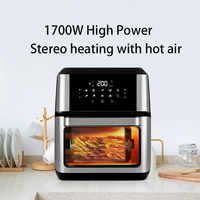Oven Listrik Multifungsi Stainless Steel Laris Manis, Air Fryer Kapasitas Besar 12L, Komersial Rumah Tangga Digital Pintar
