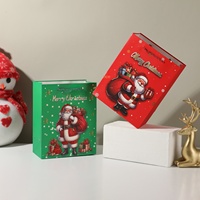 Neue Weihnachtsgeschenktüten mit Handgriff Cartoon-Süßigkeitentaschen Weihnachtsmann Weißer Karton Heißgeprägt Sofort Lieferbar