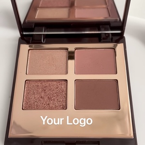 Palette de fards à paupières OEM Pillow Quad, 4 couleurs, tons rose et marron, paillettes fines, longue tenue, fini délicat, haute pigmentation, maquillage pour les yeux - Product Image 3