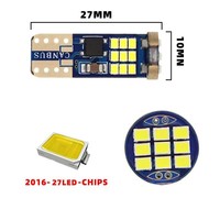 Bombilla LED T10 W5W 194 168 CANBUS Sin Error 27SMD 2016 12V 360 °   Luz de lectura súper brillante para el interior del coche, luz de matrícula tipo domo