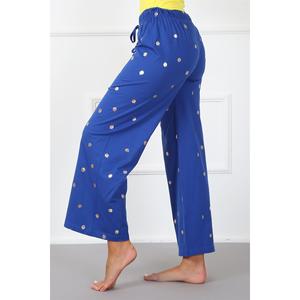 Pantaloni larghi in cotone pettinato 210013 - Product Image 1