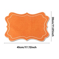 Napperons carrés en tissu brodé de couleur unie, style moderne, pour la décoration de table, utilisation quotidienne, banquets et hôtels
