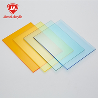 Plaque acrylique translucide Jumei transparente et colorée de 4 mm et 5 mm, type verre teinté, avec service de découpe sur mesure