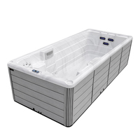Grande piscine spa contemporaine de 4 mètres, contrôle Balboa, caractéristiques écologiques, 8 jets, garantie 5 ans, pour villa et hôtel