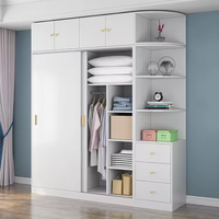 Porte Coulissante Moderne Walkin Placard Étagère Armoires En Bois Pour Chambre