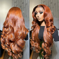 Perruques en cheveux humains brésiliens vierges HD de 28 pouces, ondulées, bouclées, avec dentelle transparente, pour femmes noires