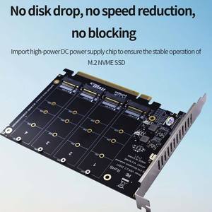 محول توسعة مصفوفة TISHRIC NVME <span class=keywords><strong>M</strong></span>.2 MKEY SSD RAID PCIE X17، بطاقة تقسيم PCIE للوحة الأم - Product Image 4