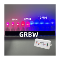 Perles LED GRBW adressables personnalisées à tête ronde diffuse transparente de 5 mm, 8 mm, 10 mm, à trou traversant, 2700-3000K, 800 kbps, 0,2 W