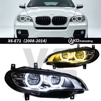 Poland 2PCS AKD Phares de voiture pour BMW X6 E71 2008-2014 Phare DRL Clignotant Feux de route Lentille de projecteur