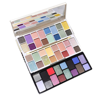 Palette de fards à paupières en gros, marque privée, 15 couleurs, format rectangulaire, fini mat et scintillant, style chocolat, kit de maquillage, prix de gros