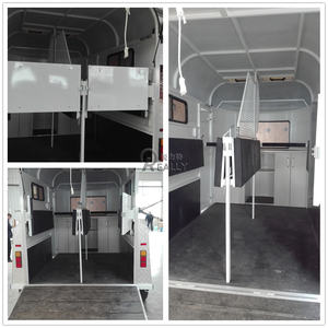 Pasokan pabrik Deluxe Gooseneck Horse Float disesuaikan <span class=keywords><strong>2</strong></span> Trailer kuda dengan Rumah Tangga sudut beban Trailer - Product Image 5