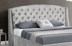 Letto Moderno con Testiera Trapuntata in Tessuto, Struttura in Legno e Pannelli Imbottiti, Disponibile nelle Misure King, Queen e Matrimoniale per Camera da Letto - Product Image 3
