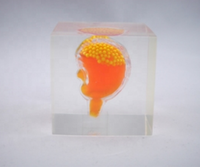 Presse-papiers personnalisés en résine écologique, design cube acrylique avec effet liquide