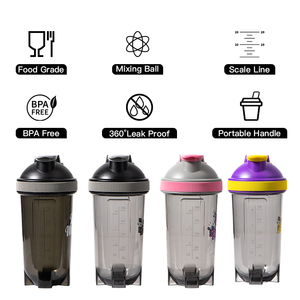 Wholesale Custom Logo High-Quality Food Grade Outdoor Gym Sports Bpa Free Plastic Protien Shaker Bottle with Lid for Gym - Product Image 4