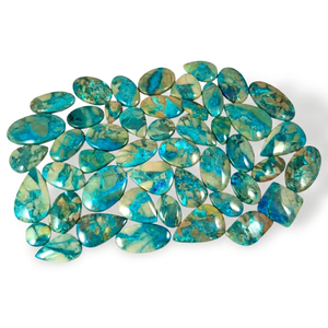 Natural Chrysocolla Cabochon Blue Mix Shape Mix Size Wholesale Semi Precious Loose Gemstone Jewelry Making Radha Arts - Product Image 1