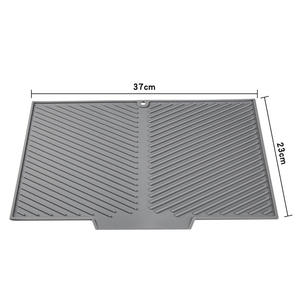 실리콘 식기 건조 매트 내장 배수 립이 있는 주방 카운터 미끄럼 방지 및 열 차단 패드 - Product Image 3