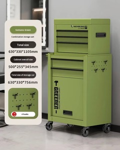 Barber Salon Leather <b>Tool</b> Cart Cabinet Mobile High-end Storage For Barber Shop And Hair Salon - Product Image 1