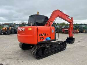 Miniexcavadora japonesa HITACHI ZX70 Zaxis 70 de 7 toneladas con motor Isuzu Tipo móvil sobre orugas - Product Image 5