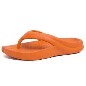 Verão Nova Moda Masculina Mulheres Grossa Plataforma Super Macio Vintage Anti-slip Chinelos Em Casa de Alta Qualidade Praia Ao Ar Livre Eva Flip Flop