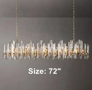 Modern Villa Large Crystal Hanging Light Golden Crystal Chandelier Lighting