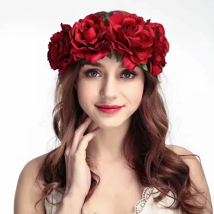 UPSTORE Diadema De Corona De Rosas Mexicanas Para Mujer – Accesorio Bohemio Para Halloween, Festivales Y Bodas Temáticas