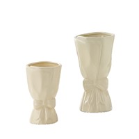 Vase en céramique à fleurs, orné d'un nœud, pour fleurs fraîches hydroponiques, style nordique, pour bureau, restaurant, salon, haut de gamme