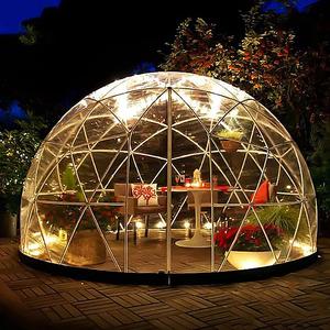 Igloo-tienda de campaña con aislamiento de <span class=keywords><strong>chimenea</strong></span> para exteriores, 3,6 m, 4,6 m, 12 pies, cúpula transparente, Glamping, para invierno - Product Image 5