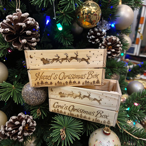 Boîte de rangement décorative en <span class=keywords><strong>bois</strong></span> de caisse de pomme naturelle vintage en gros jouets en <span class=keywords><strong>bois</strong></span> artisanaux et supports de panneaux muraux idée cadeau de réveillon de Noël - Product Image 6