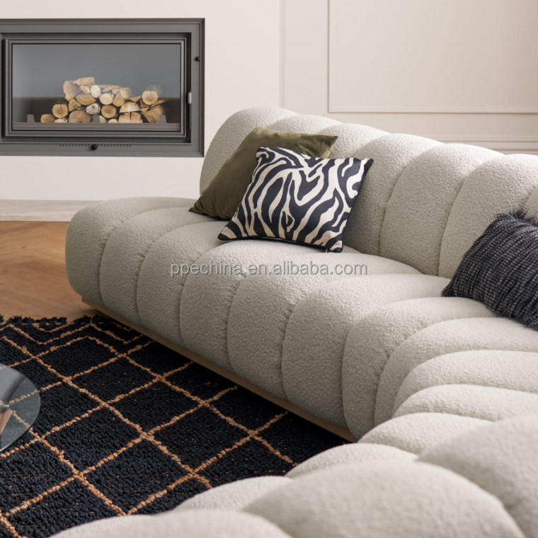 Living Room Modern Design Luxury  Furniture Sofa Home Furniture Curved Large Sectional Fabric Sofa For Home