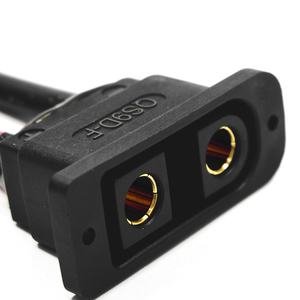 Câble adaptateur personnalisable QS9D-F 6AWG plaqué or mâle-femelle pour connexion de batterie à courant élevé - Product Image 2