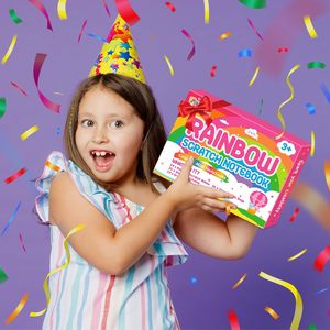 Personalizado 24 paquetes de dibujo para niños Scratch Book Cute Cartoon con Stick Color <span class=keywords><strong>Scrtach</strong></span> Book - Product Image 2