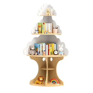 Estantería de Madera para Niños Pequeños Montessori, Librería Infantil en Forma de Árbol para Sala de Estar - Product Image 1