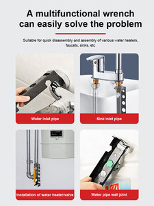Wholesale Multifunctional Wrench Water Pipe Bathroom Angle Installation <b>Spanner</b> Narrow Space Combination <b>Tools</b> - Product Image 4
