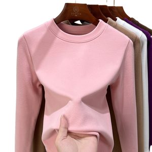 Women t shirt 100% cotton Breathable Full Sleeves Women t shirt O Neck <b>Quick</b> Dry OEM Service Women t shirt - Product Image 2