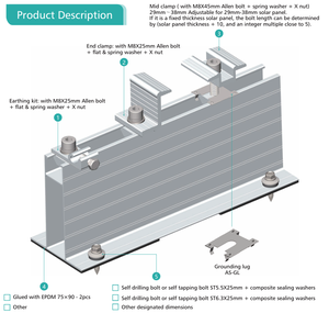 ตัวยึด<span class=keywords><strong>หลังคา</strong></span>โลหะพลังงานแสงอาทิตย์รางขนาดเล็กรางห<span class=keywords><strong>ล</strong></span>ังคาอลูมิเนียมระบบติด<span class=keywords><strong>ตั้ง</strong></span>พลังงานแสงอาทิตย์ | สัญลักษณ์ศิลปะ - Product Image 2