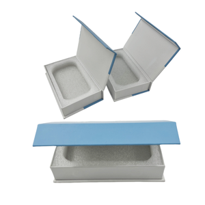 Luxury Small Premium Magnetic Paper Box Closure Flip Top Mailer Rigid Cardboard Packaging Magnet Boxes with White Foam Insert - Product Image 1