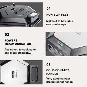 DSP Controle Automático de Temperatura 1200W 24-grids 220V Placas de revestimento antiaderente Pastelaria Making Maker Cozinha Samosa Dumpling Maker - Product Image 4