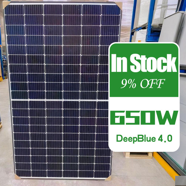 In Stock Ja Solar Panel Mono Bifacial 650w Best Price Deep Blue 4.0 Full Black N-type Double Glass Pv Panel Solar Modules