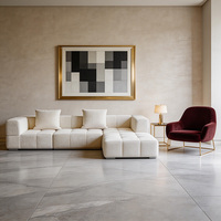 Canapé modulaire sans structure, compressé sous vide, en polaire d'agneau, moulé d'une seule pièce, pour salon d'appartement