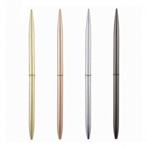 Elegante Bolígrafo Metálico Giratorio Delgado de Escritura Suave para Recepción de Hotel, Oficina Comercial, Promocional, Venta al Por Mayor - Product Image 1
