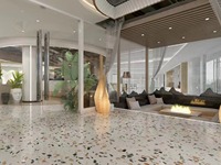 Dalle de pierre de terrazzo artificiel pour comptoir, escalier, carreaux de sol Vente en gros