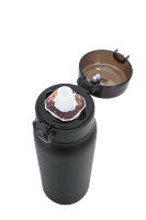 Bouteille d'eau aromatisée en acier inoxydable de 750 ml, personnalisable, avec parfum, bouteille d'eau aromatisée personnalisable, bouteille d'eau avec capsule aromatique pour boire