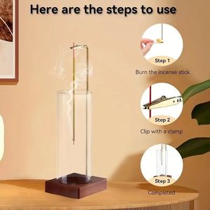 Removable Glass Ash Catcher Holder Mess-Free Aromatherapy <b>Diffuser</b> for Meditation Yoga Spa-for Burner <b>Sticks</b> - Product Image 5