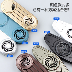 Office Desk Plastic Oval USB Fan With Ventilation Mesh And Cable Routing Holes For Computer Host Heat Dissipation - Product Image 1
